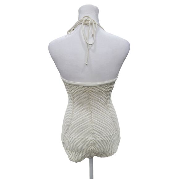 Robin Piccone Mitered Sophia Convertible One Piece Swimsuit Size 4 Crochet Beach - Picture 7 of 14